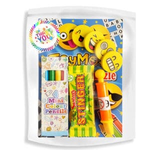 emoji face filled party bags