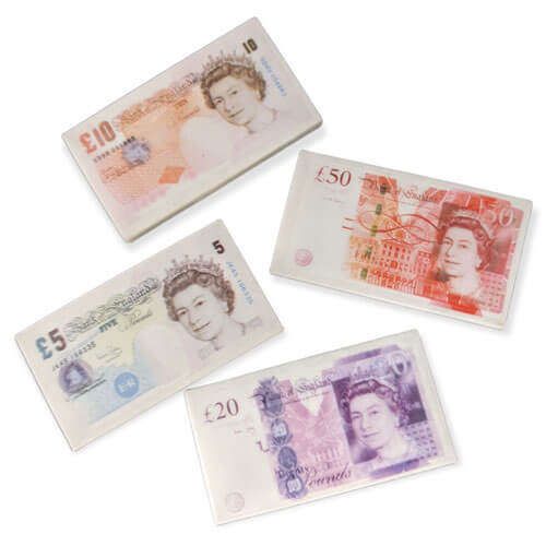 Bank Note Eraser Rubbers